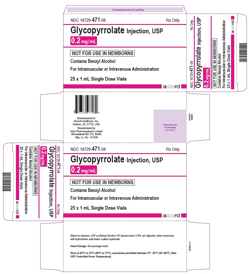 Glycopyrrolate injection, USP 0.2 mg/mL 25 x 1 mL Single Dose Vials
