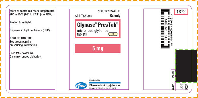 PRINCIPAL DISPLAY PANEL - 6 mg - 500 Tablet Bottle