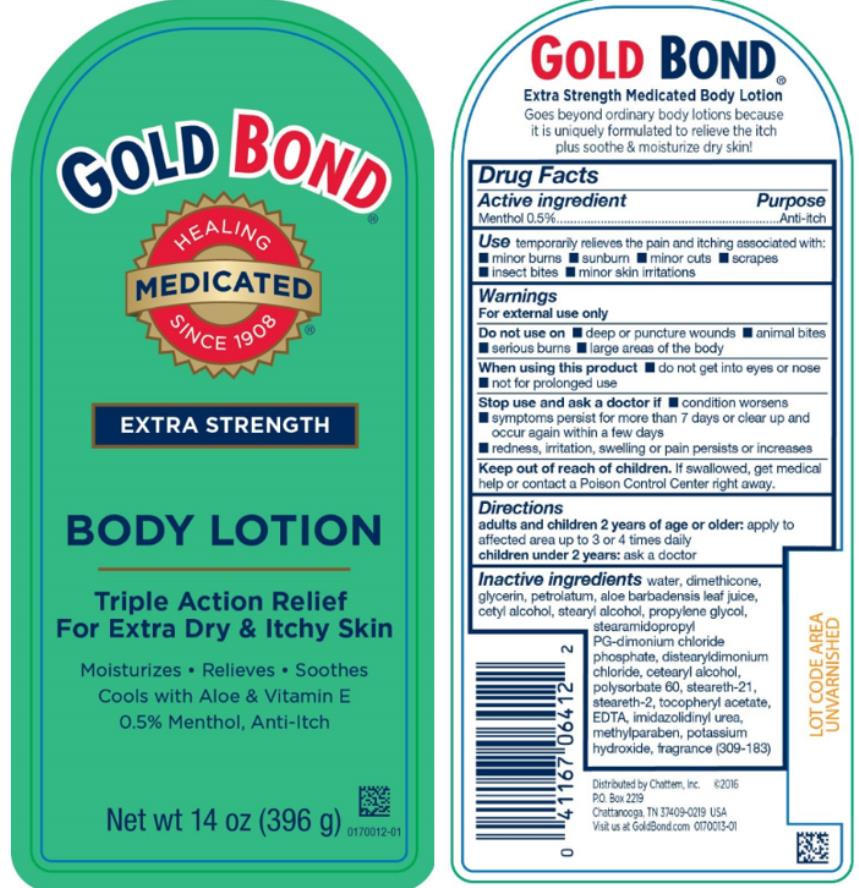 GOLD BOND® 
EXTRA STRENGTH
BODY LOTION
Triple Action Relief 
For Extra Dry & Itchy Skin
Net wt 14 oz (396 g)
