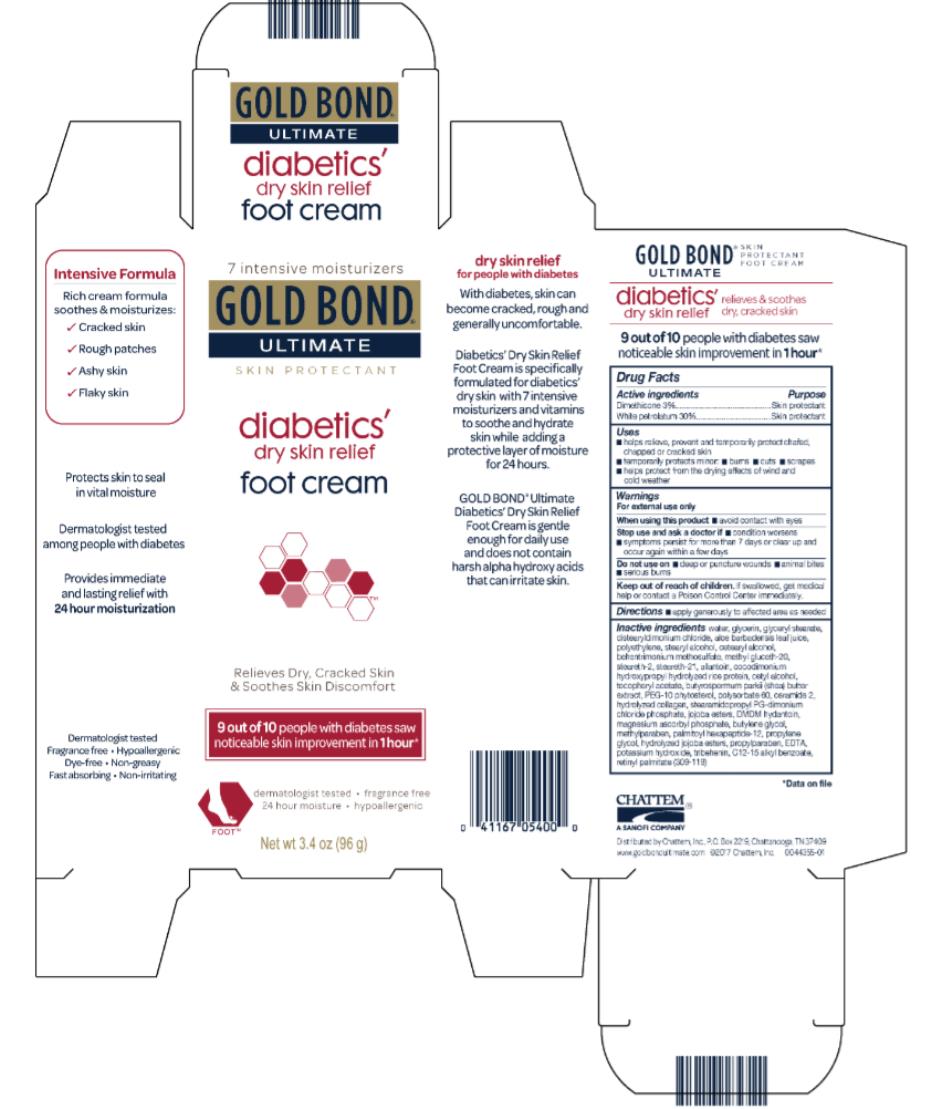Gold Bond Ultimate
Skin Protectant Foot Cream
diabetics’ 
Dry Skin Relief
Net wt 3.4 oz (96 g)
