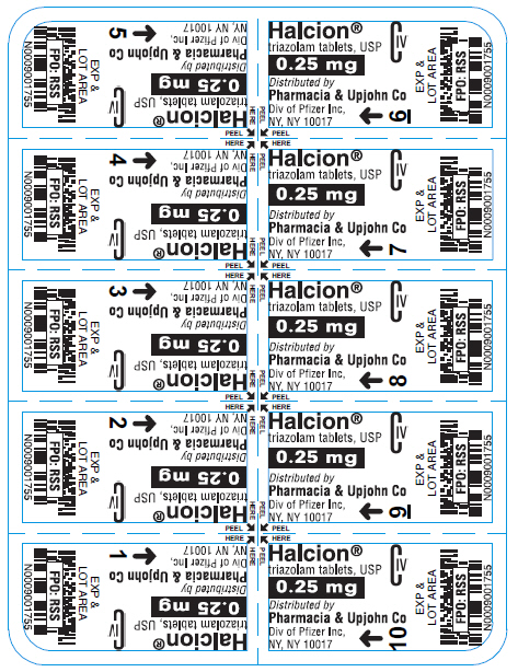 PRINCIPAL DISPLAY PANEL - 0.25 mg Tablet Blister Pack