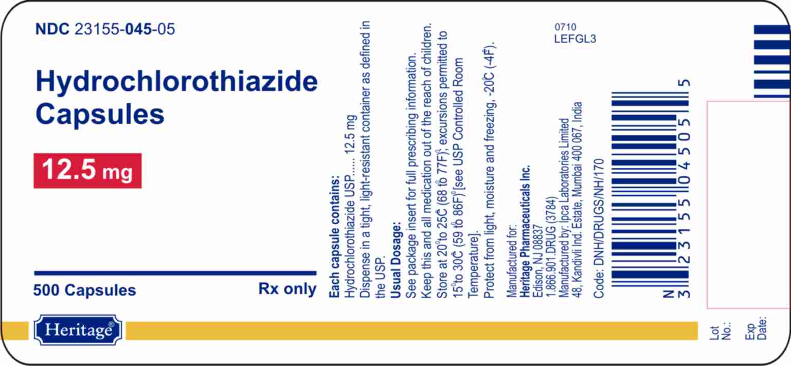 HCTZ 500 capsules label