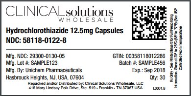 Hydrochlorothiazide 12.5mg capsule 30 count blister card