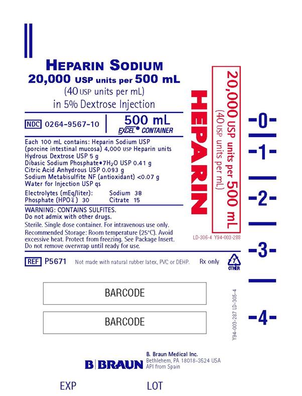 HEPARIN SODIUM in 5% Dextrose Injection 20,000 USP units per 500 mL