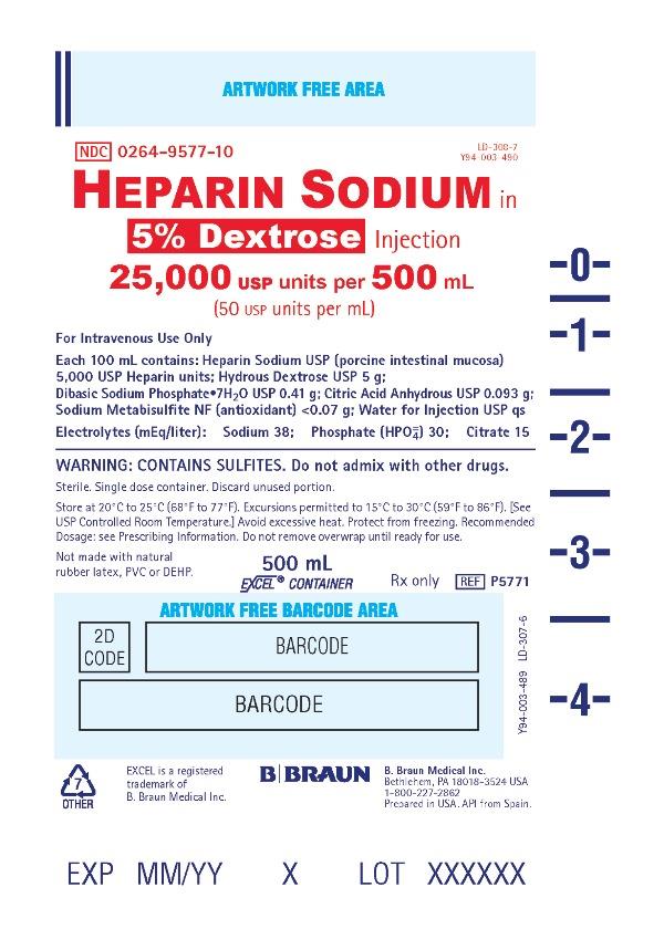HEPARIN SODIUM in 5% Dextrose Injection 25,000 USP units per 500 mL