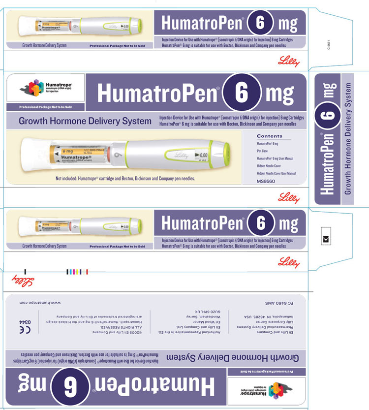 PACKAGE LABEL – Humatrope 6 mg Pen
