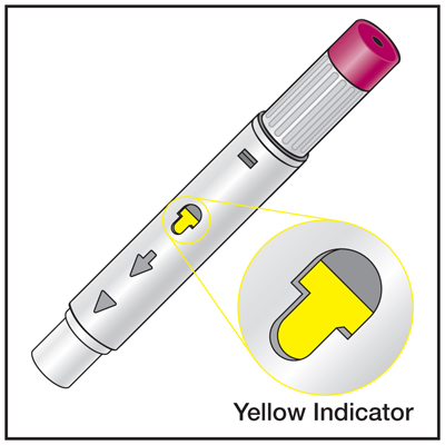 Pen Showing Yellow Indicator