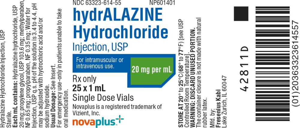 PACKAGE LABEL - PRINCIPAL DISPLAY – hydrALAZINE Hydrochloride 1 mL Single Dose Vial Tray Label
