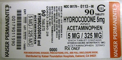 Hydrocodone/Apap 5mg/325mg - Package Size 90