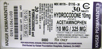 Hydrocodone/Apap 10mg/325mg - Package Size 30