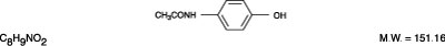 image of acetaminophen structure