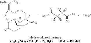 Chemical Structure-Hydrocodone Bitartrate