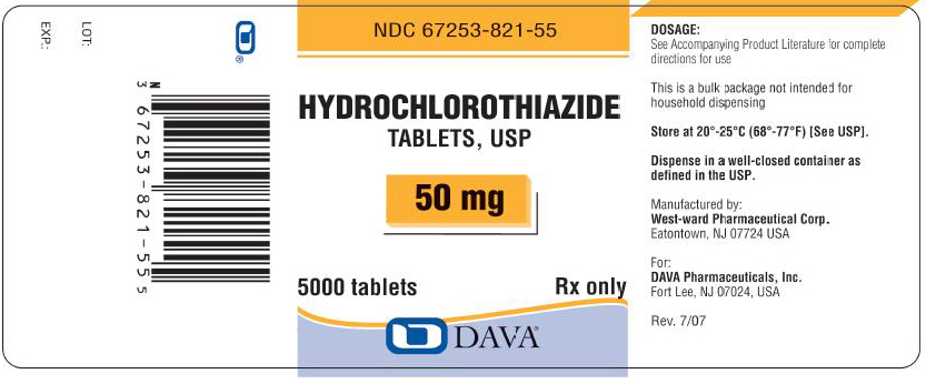 Hydrochlorothiazide Tablets, USP 50 mg label