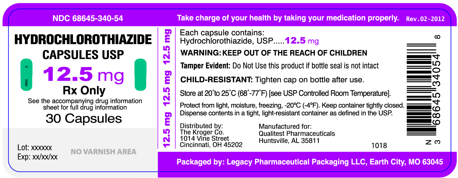 Hydrochlorothiazide Capsules USP Bottle Label