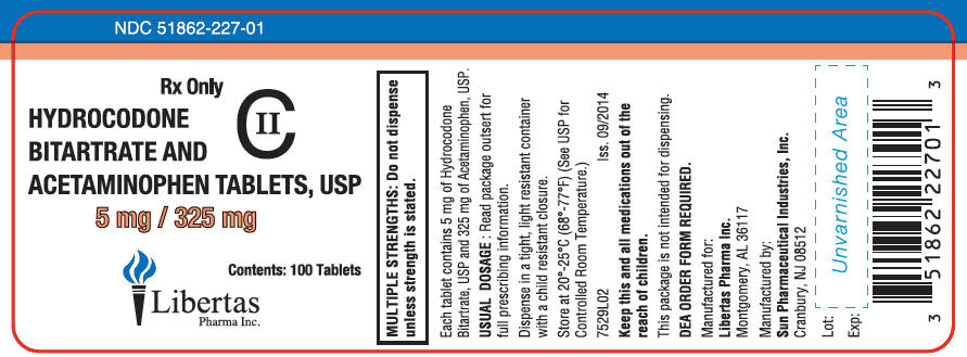 PRINCIPAL DISPLAY PANEL - 5 mg / 325 mg Tablet Bottle Label