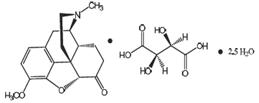 Hydrocodone Bitartrate Molecular weight 494.5