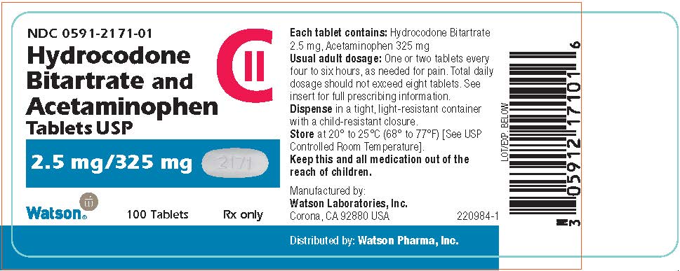 25 mg-325 mg bottle label