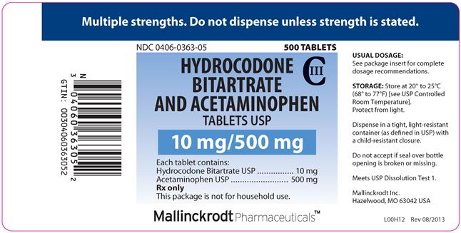 Principal Display Panel - 10 mg/500 mg Bottle