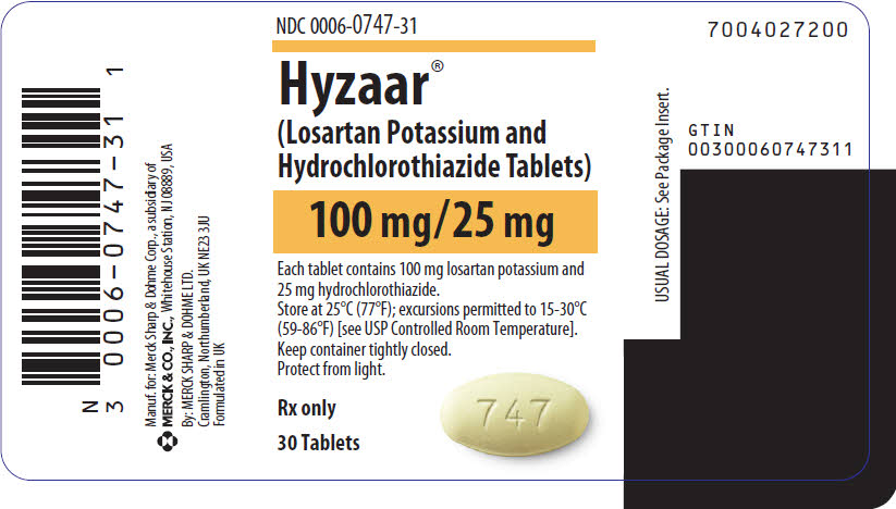 PRINCIPAL DISPLAY PANEL - 100 mg/25 mg Tablet Bottle Label