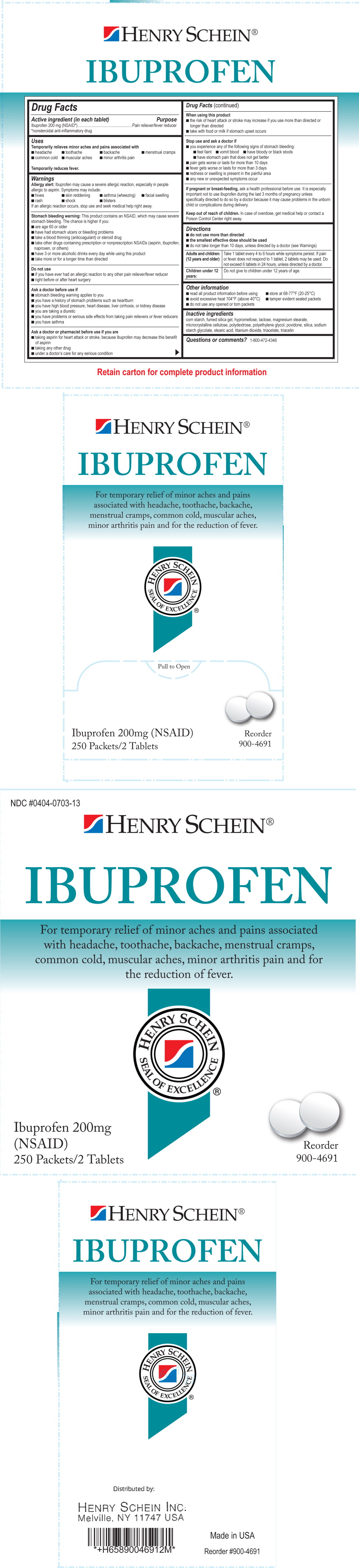 Henry Schein Ibuprofen Label
