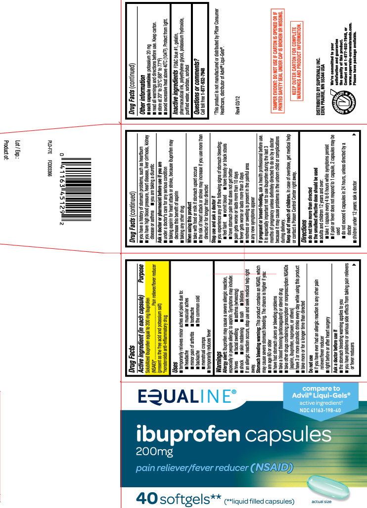 Solubilized ibuprofen equal to 200 mg ibuprofen (NSAID)* (present as the free acid and potassium salt) *nonsteroidal anti-inflammatorydrug