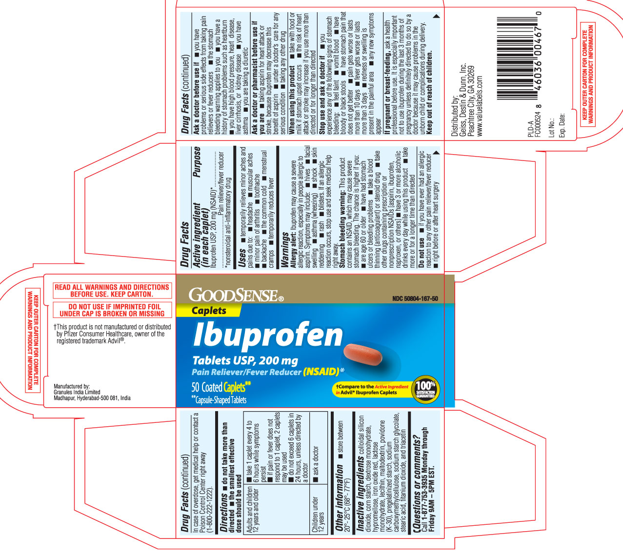 Goodsense Ibuprofen caplets 200 mg
