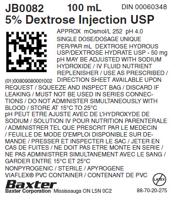 Drug Shortage Dextrose 0338-9530-96 Representative Container Lbl