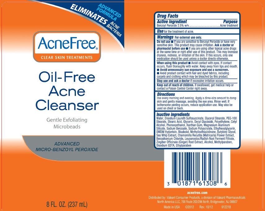 ACNEFREE OIL-FREE ACNE CLEANSER (benzoyl peroxide)