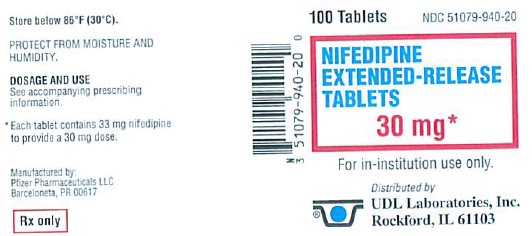 Nifedipine E.R. 30 mg Tablet Unit Carton