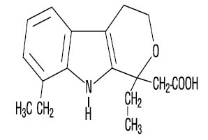 Picture of the structural formula for etodolac