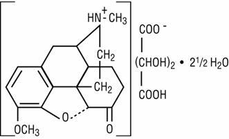 hydrocodone bitartrate structural formula