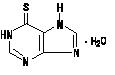 Structural formula for PURINETHOL (mercaptopurine)