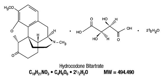 Hydrocodone Bitartrate Chemical Structure