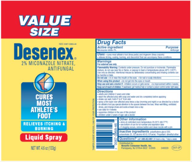 Desenex Liquid Spray 4.6oz label