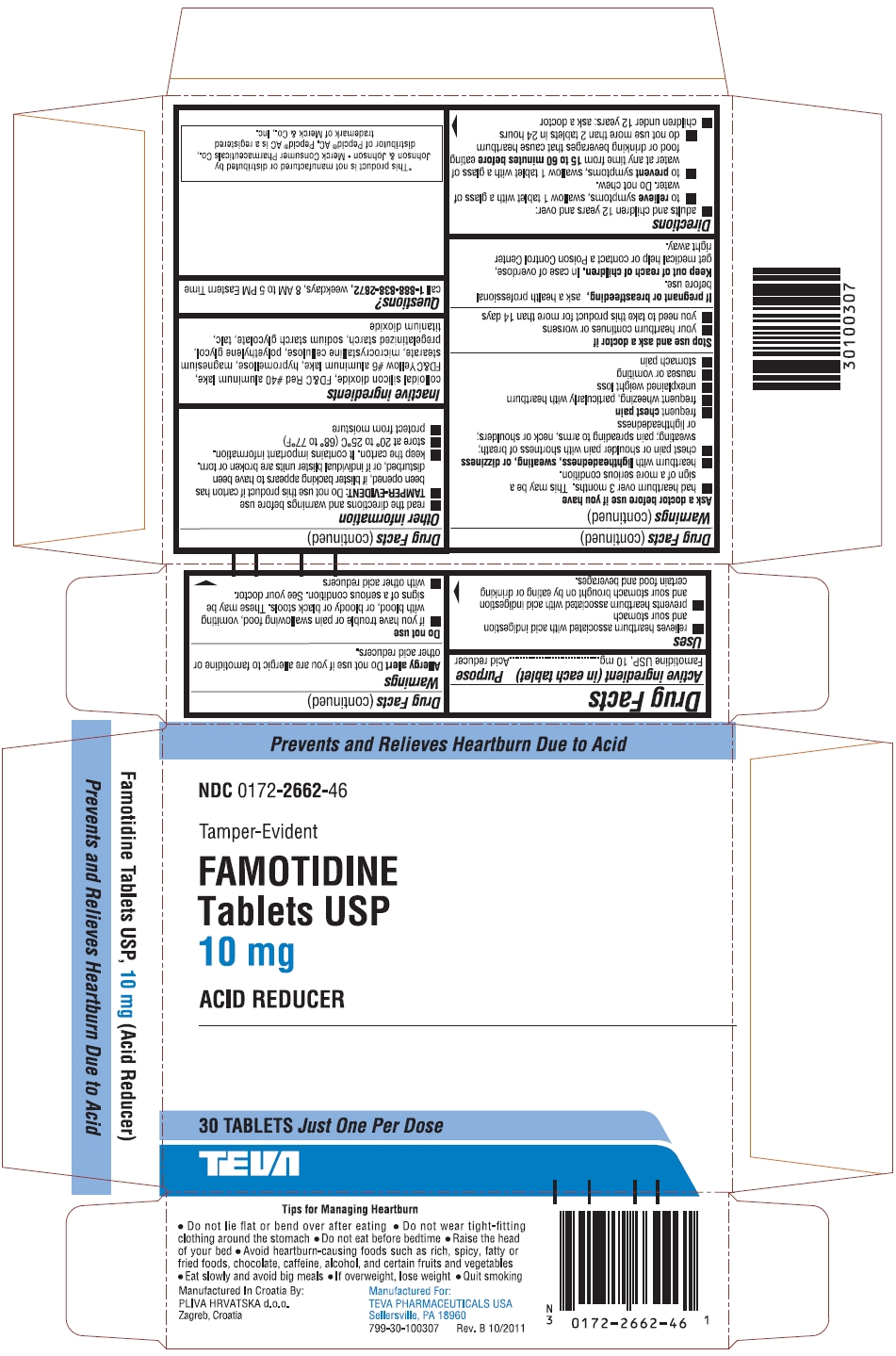 Famotidine Tablets 10 mg 30's Carton
