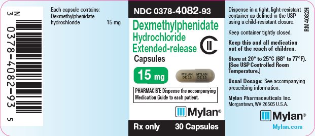 Dexmethylphenidate Hydrochloride Extended-release Capsules CII 15 mg Bottle Label