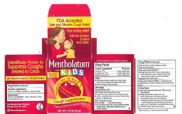 Mentholatum for Kids Topical Cherry Scented Rub 