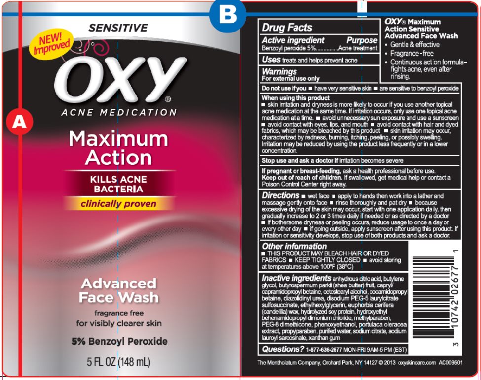 OXY Maximum Action Advanced Face Wash - Sensitive