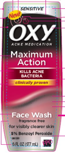 OXY Maximum Action Face Wash - Sensitive