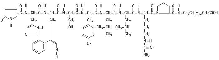 Structural formula for leuprolide acetate