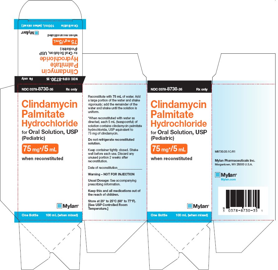 Clindamycin Palmitate Hydrochloride for Oral Solution, USP (Pediatric) 75 mg/5 mL Carton Label