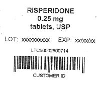 0.25 mg card label