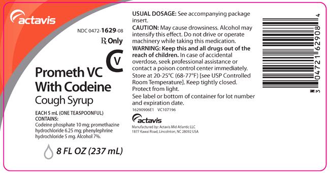 Prometh VC With Codeine Cough Syrup (codeine phosphate 10 mg/promethazine hydrochloride 6.25 mg/phenylephrine hydrochloride 5 mg in 5 mL) 237 mL Label