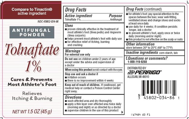 Tolnaftate 1% Antifungal Powder Label