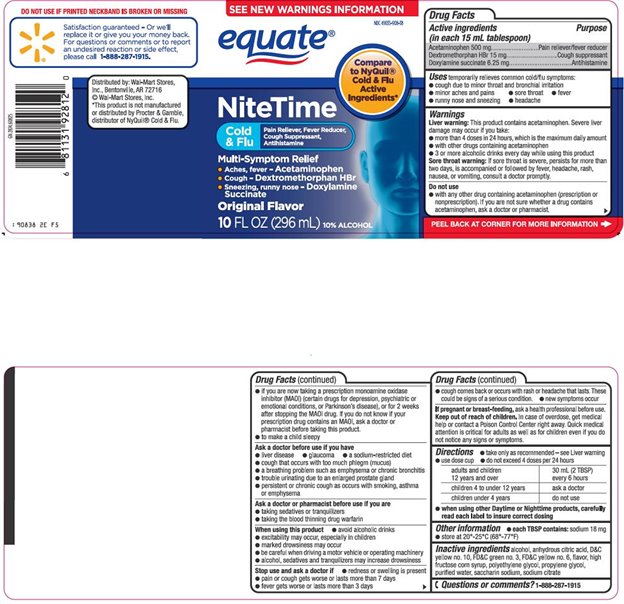 NiteTime Cold and Flu Label