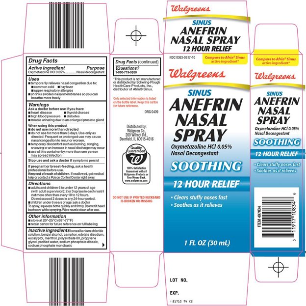 Anefrin Nasal Spray Carton