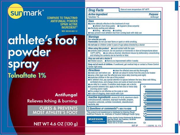 Athlete's Foot Powder Spray Label