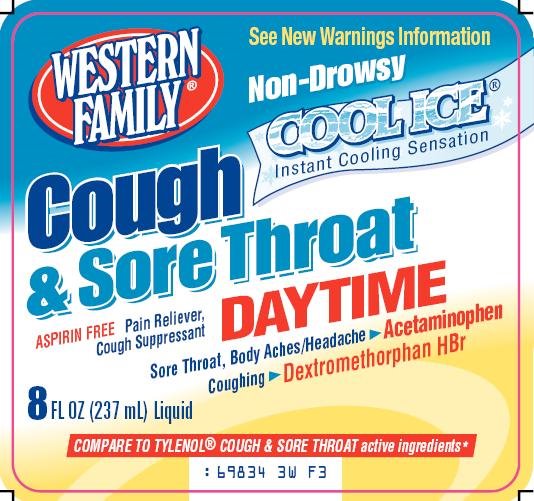 Cough and Sore Throat Label Front