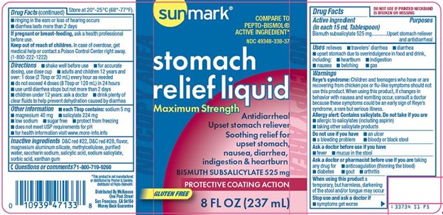 Stomach Relief Liquid Label