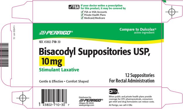 Bisacodyl Suppositories USP, 10 mg Carton Image 1